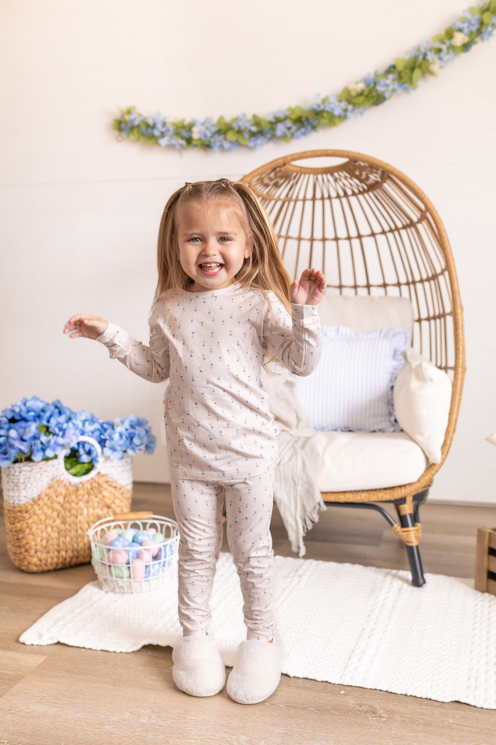 Tiny Tulips 2pc Bamboo Pajamas