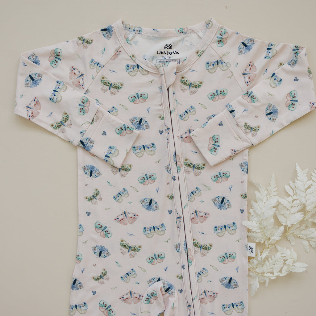 Luna Moths Bamboo Zippy Pajamas